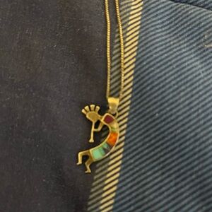 Colorful Kokopelli Pendant Necklace